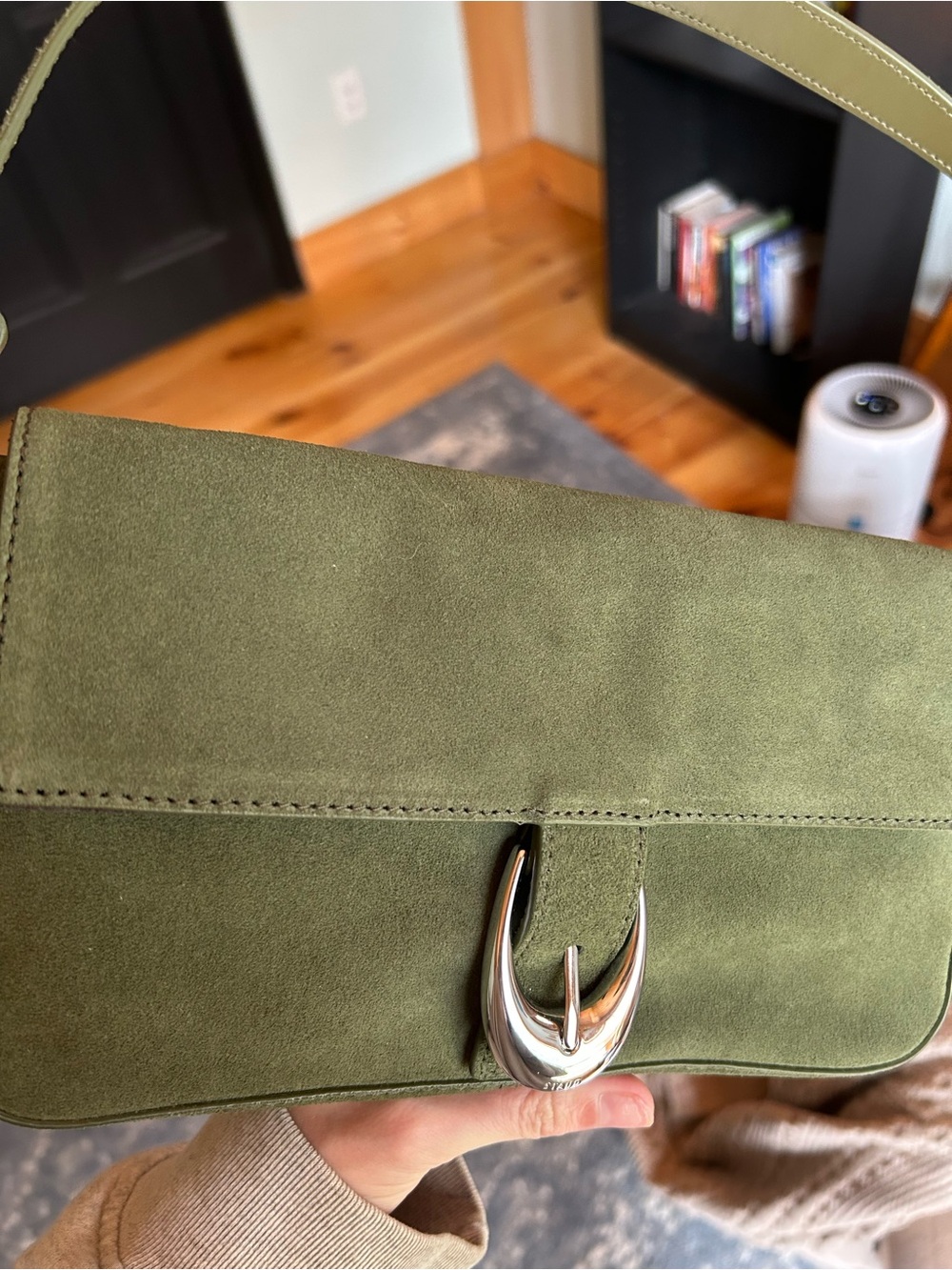 Staud Harlow Bag - Avocado Suede - Picture 13 of 15